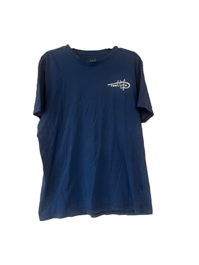 Reel Life Men's Navy Short-Sleeve Logo Tee